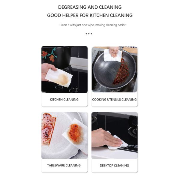 Custom Logo Square Cleaning Wet Wipes Remove Stains On Cookware 85pieces