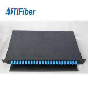 Quality Rack Mount Splicing Fiber Optic Termination Box Patch Panel FTTH 24 Core SC for sale