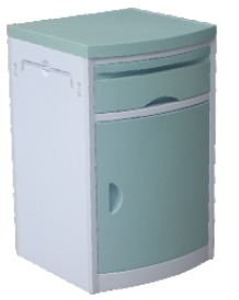 ABS Plastic Medical Nightstand Bedside Table Cabinet Furniture With Drawer
