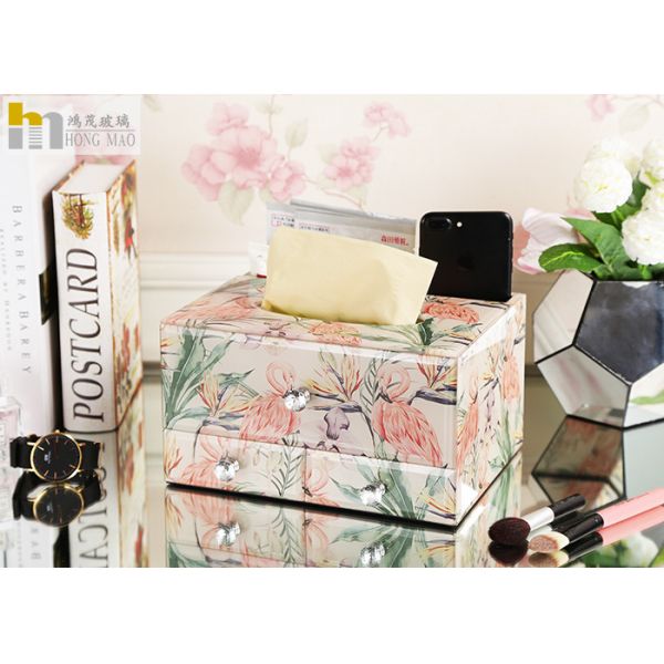 Beautiful Decorative Tissue Box / Tissue Storage Box For Office Lightweight