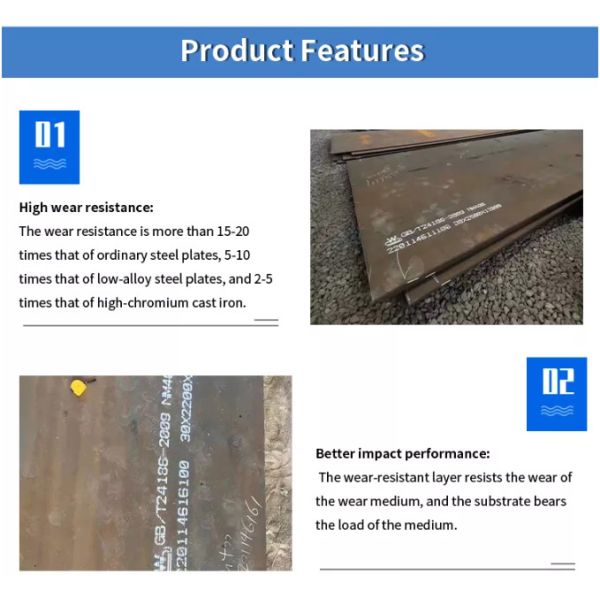16MnL 16Mo3 Nm550 Wear Resistant Steel Plate 0.6m-3m Width High Strength