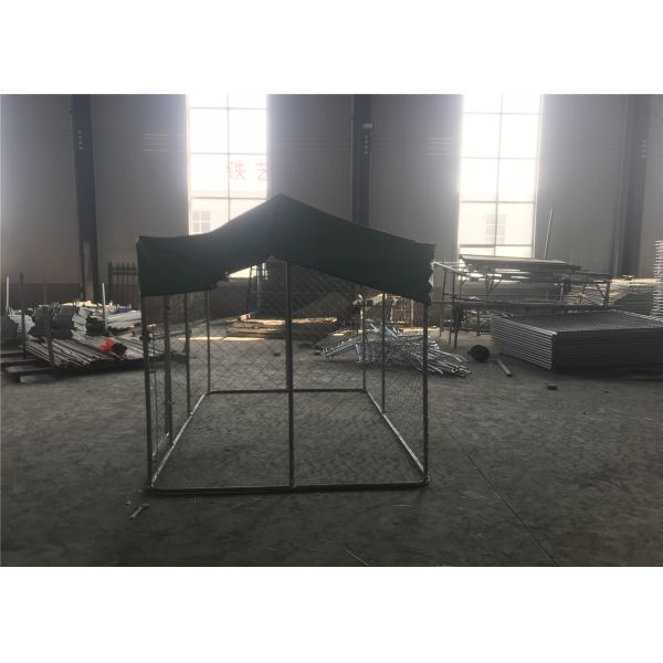 1.8mx2mx3m OD32mm pre-galvanized tube mesh 50mm x 50mm chain link dog kennel