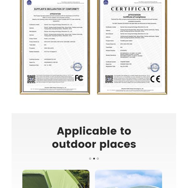 Portable Solar Camping Power Station 1500W 2000W Outdoor Generator