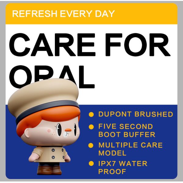 Kids Electric Toothbrush Waterproof IPX7 42,000 VPM With 4 Modes