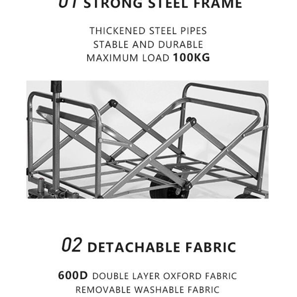 Wagon being used for camping gear