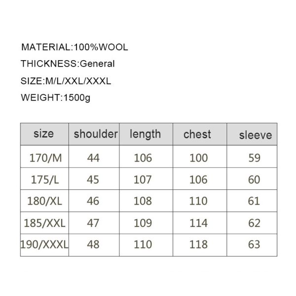 Pure Wool Men's Double-Sided Cashmere Coat Mid-Length Trench Jacket for Casual Outwear