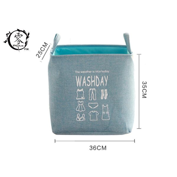 Household Dirty Clothes Houseware Items Storage Basket with Handles Natural Jute Square Shape