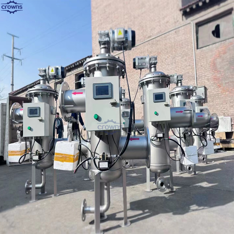 Multi Filter Element Automatic Self Clean Backwashing Cartridge Filter With Control Cabinet