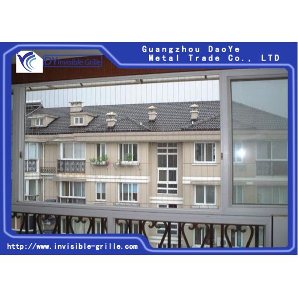 Safety Invisible Balcony Grill Steel Foundation Frame Wire Aluminium