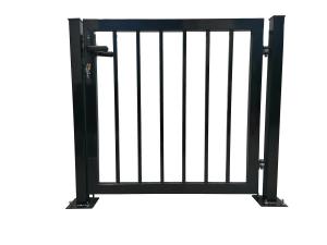 Quality Hot Dip Galvanized Steel Garden Fence Door Tubular Double Gate From The Outside for sale