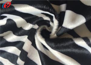 Quality Zebra Printed Velboa Plain Dyed Velour Striped Velvet Upholstery Fabric For Home Textile for sale