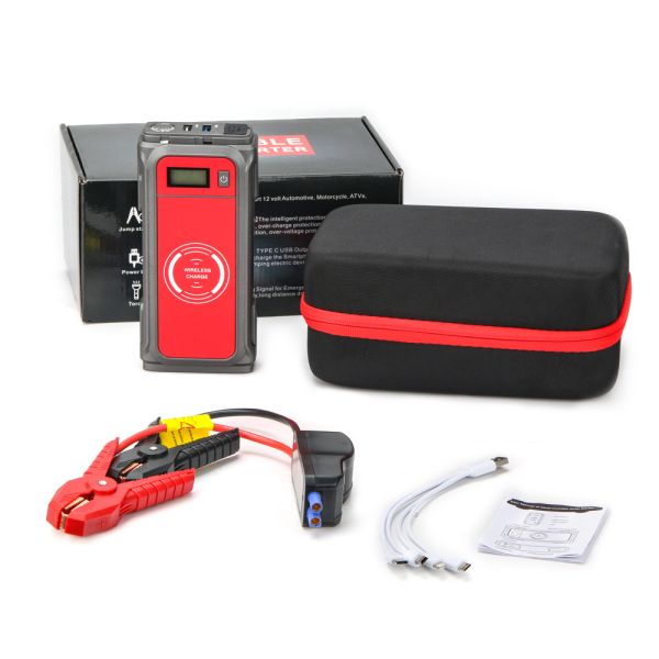12V 12000mAh Mini Pocket Car Battery Jump Starter Multifunctional