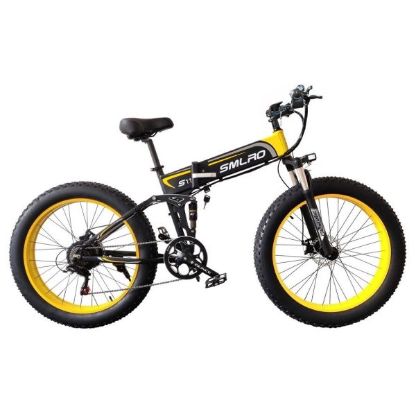 500W 13AH E-Bike Lithium Battery SMLRO S11 26x4.0 inch Fat Tire Folding E-Bike Electric Bike Drop Shipping Available