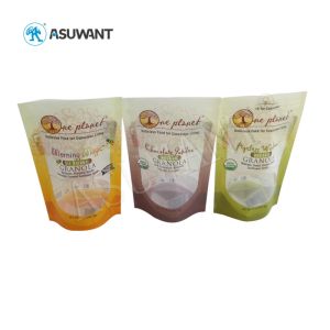 Glossy Customized Printed Mylar Food Bags Stand Up Sealed Durable