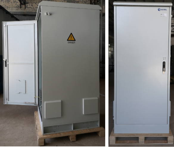 Single Wall SGCC Windproof Outdoor Rack Cabinet Galvanized Steel Front Back Door