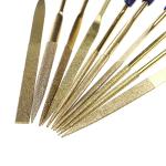 Customized Diamond Coted Needle File 10PCS Half Round Shaped Plastic Coated Grip