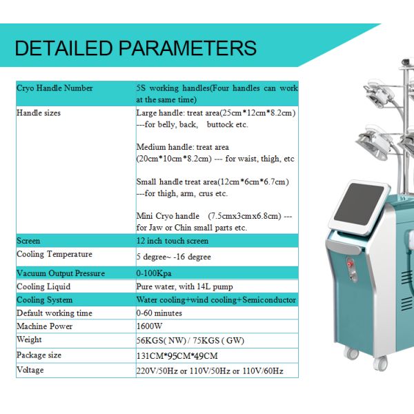 Vertical 4 Cryo Handles Work At The Same Time Cryolipolysis Device Body Sculpt Slimming