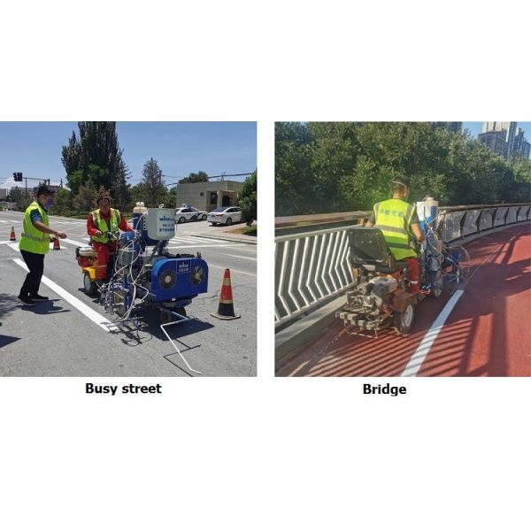 Hydrostatic Drive Road Marking Equipment Double Components Spraying