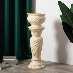 Quality Best Quality Garden Pot Wedding Home Decor Large Outdoor Roman Column Design Ceramic Flower Pots for sale