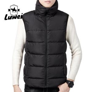 China Casual Winter Warm Stand Collar Utility Fitted Cotton Utility Zip Up Cargo Weighted Heating Quilted Men's Vests on sale