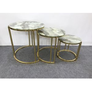 Quality 40cm Solid 3 Piece Coffee Table Sets for sale