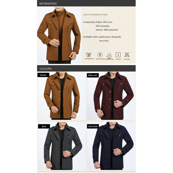 GARMENT DYED Customise OEM Winter Suit for Men's Woolen Business Casual Small Suit
