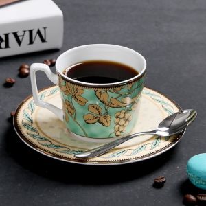 Quality LFGB 6.4x8cm Sustainable Personalised Fine Bone China Teacup Sets for sale