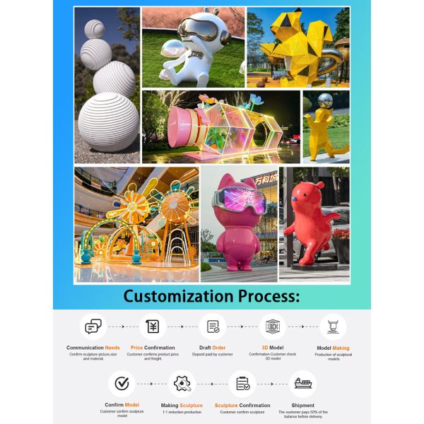 Large Custom Fiberglass Sculpture Artists Manufacturers For Shopping Malls