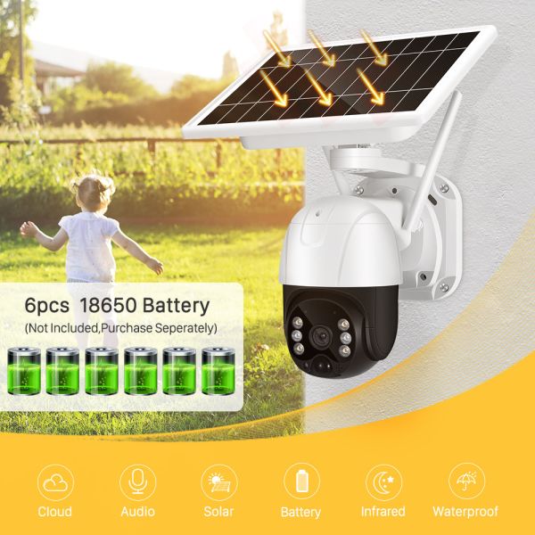 Surveillance Camera Security Protection Solar Panel Security Camera 4g Solar Camera Support ICsee