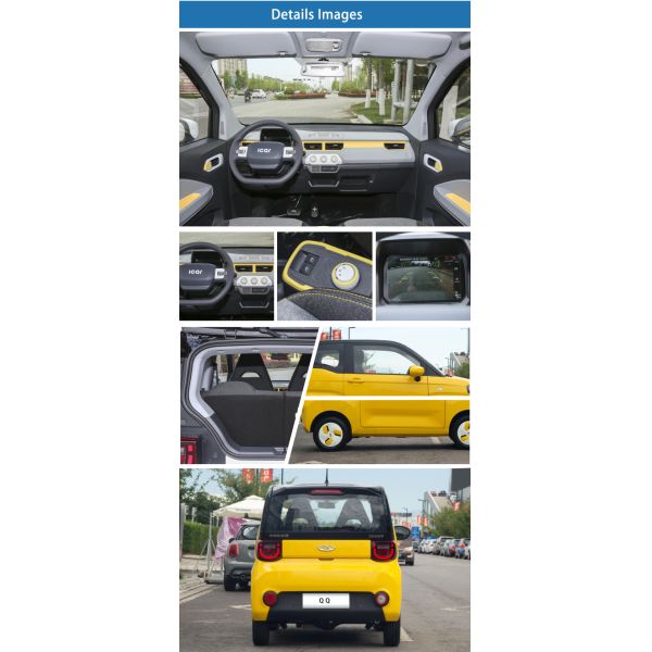 China New Energy Vehicles Pure 4 Wheel Used Cars Adult Chery QQ Mini EV Electric Car