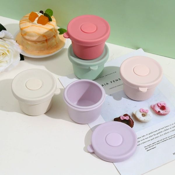 Premium 100% Silicone Baby Food Storage Box with Straw Port – Leak-Proof Freezer Tray & Toddler Snack Container | Food-Grade, Eco-Friendly, Multi