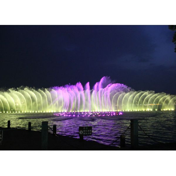 Contemporary Park Water Fountain , Colorful Musical Dancing Fountain Project