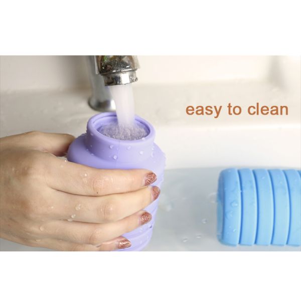 BPA Free Collapsible Silicone Water Bottle For Outdoor Sport 500ml Capacity