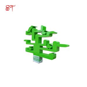 Quality Campus Resin Art Sculpture Bird Modern Landscape Green SS Metal for sale