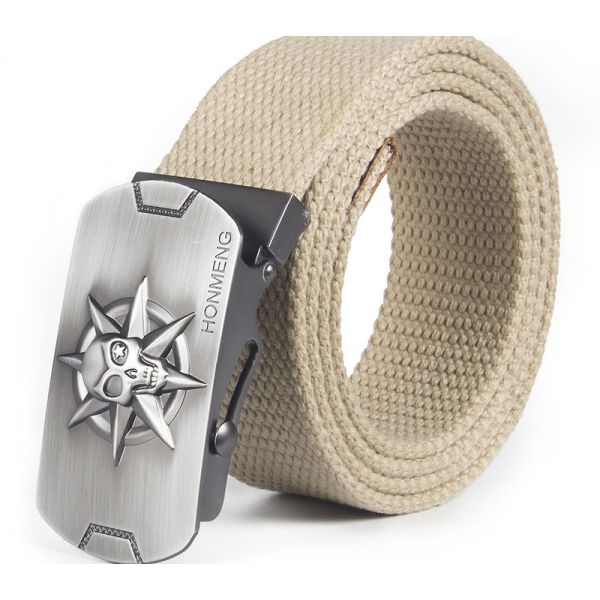 OEM Men Tactical Nylon Belt Hiking Fabric 3.8Cm Zinc Alloy Buckle