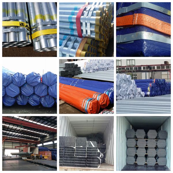 Construction Material ASTM A53 Schedule 40 Galvanized Steel Pipe , GI Steel Tubes Zn Coating 60-400g/M2