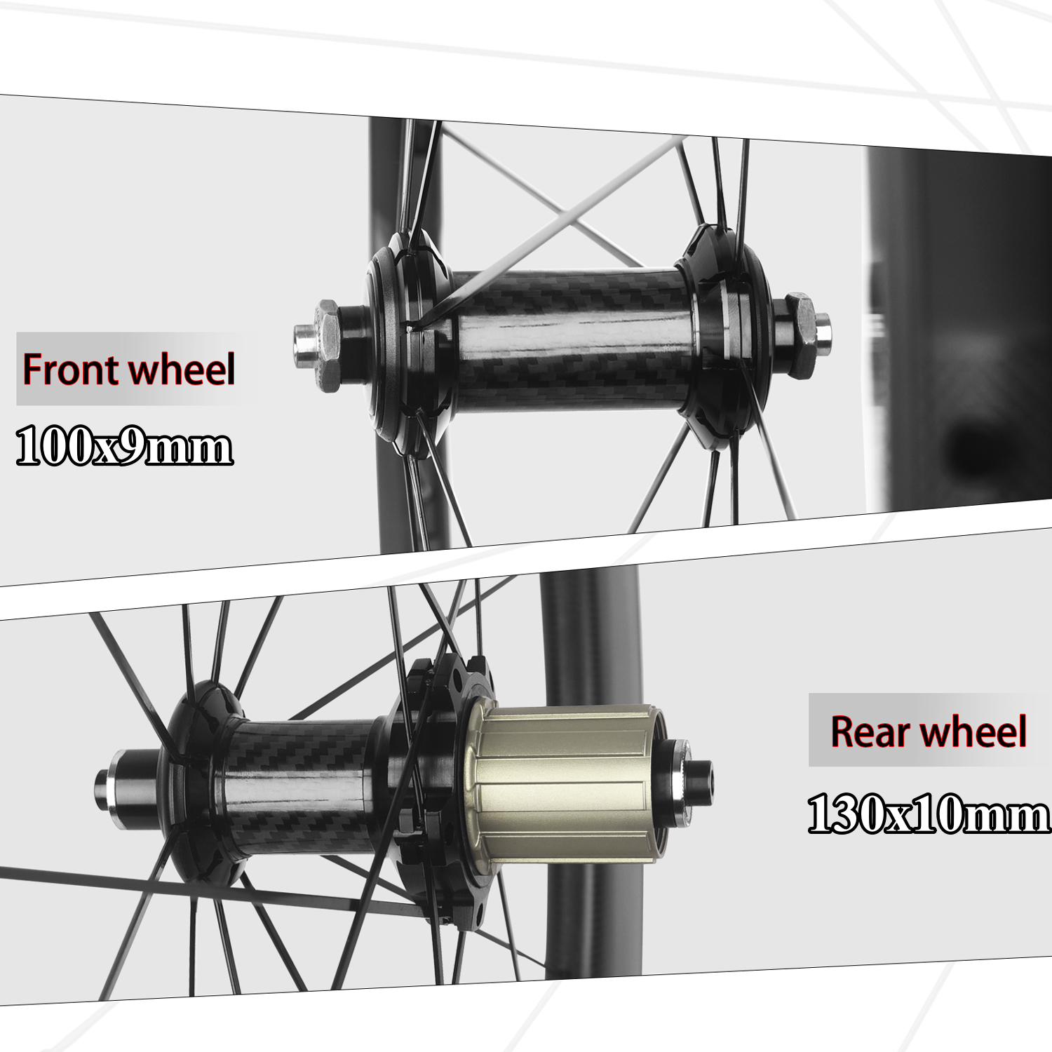 RUJIXU Carbon Wheelset 700c Road Bike Wheels 6560mm Disc Brake Clincher Wheel Bicycle Rim Brake Cycling Wheels Bicycle Wheelset