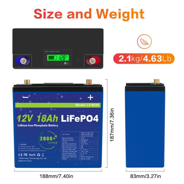 10ah 15ah 18ah 22ah Lifepo4 Rechargeable Battery 12v Lifepo4 Ebike Battery