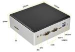 LPDDR4 Dual Lan Mini PC , Gaming Desktop Computers Intel Core I3/I5/I7 Fan