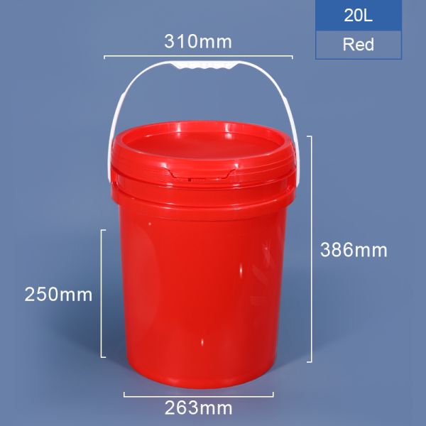 liquid fertilizer PP Round Plastic Bucket With Lid Handle Printing with Heat Transfer