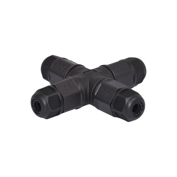 High Current Connector Power Wire Cross Type Four Way IP68 Waterproof Connector M20 2pin