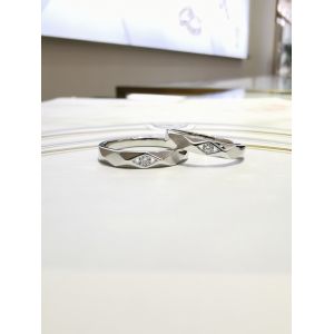 Quality Polished 18k Matching Promise Rings for sale