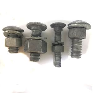 Custom Round Head Bolts Electro Galvanized Guardrail Bolts