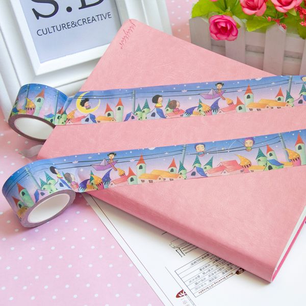 Multicolor Anime Label Foil Masking Washi Tape