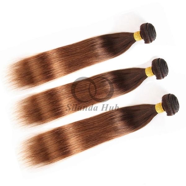 #T4/30 Straight Remy Human Hair Bundles Sew In Weave Bundles Brazilian Bundle Deals