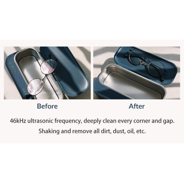 Wireless GT SONIC Cleaner , 430ml Portable Supersonic Ultrasonic Cleaner With Battery