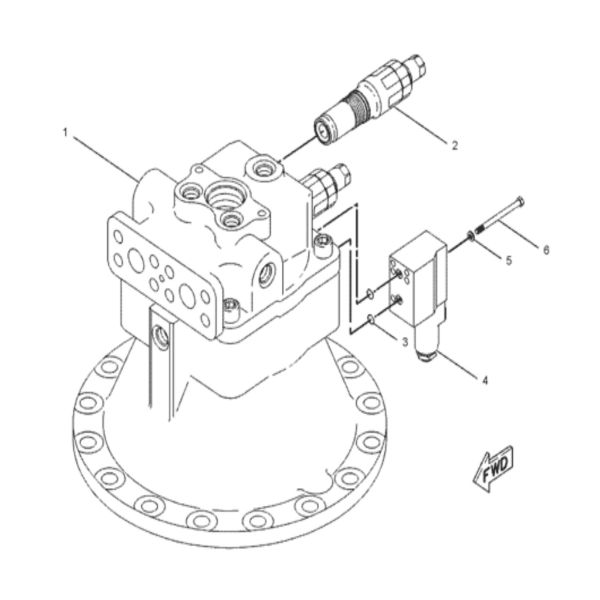 E320 M2X120B Excavator Swing Motor Assembly 116-3549