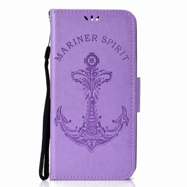 Huawei Mate 10 Embossed Mermaid Mariner Spirit Leather Wallet Case with wristlet strap