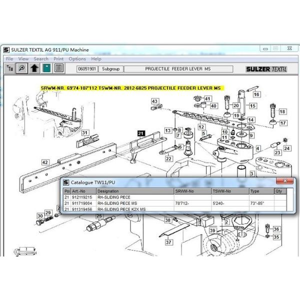 Rigid Construction Textile Machinery Spare Parts RH MS Picking Lock Unit
