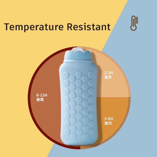 Natural Rubber Hot Water Bottles BPA Free Durable Large Capacity Hot Water Bag For Pain Relief